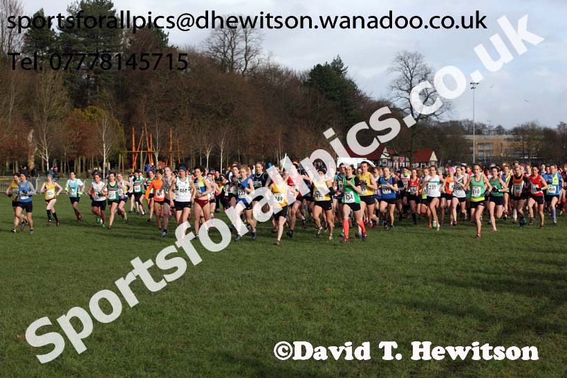 Senior womens Northern Cross Country Champs., Witton Park, Blackburn. Photo: David T. Hewitson/Sports for All Pics